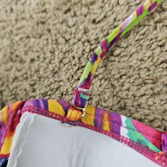 Ralph Lauren Colorful Rainbow Floral Bikini Top & Bottoms Set - Picture 6 of 10